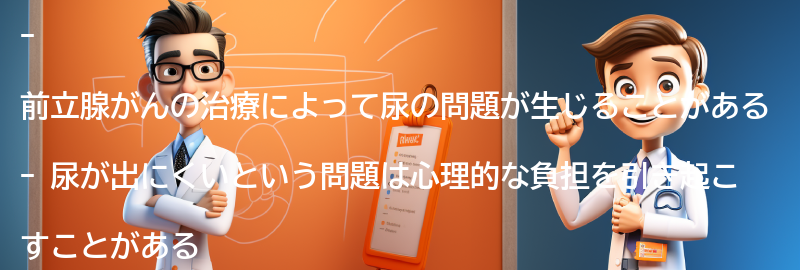 前立腺がんと尿の問題への心理的な対応の要点まとめ