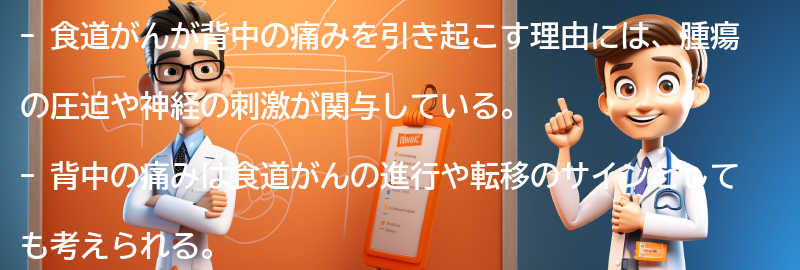 食道がんが背中の痛みを引き起こす理由の要点まとめ