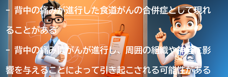 背中の痛みが進行した食道がんの合併症として現れる場合の要点まとめ