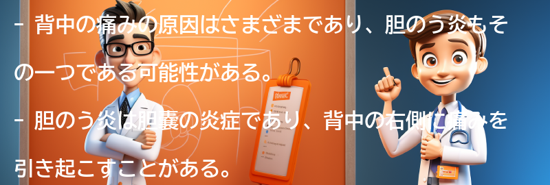 背中の痛みの原因とは？の要点まとめ