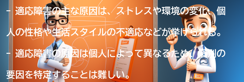 適応障害の主な原因は何ですか？の要点まとめ