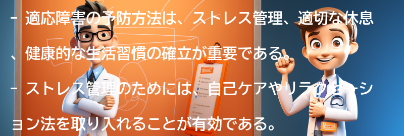 適応障害の予防方法についての要点まとめ