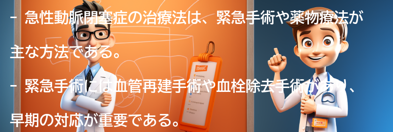 急性動脈閉塞症の治療法とは？の要点まとめ