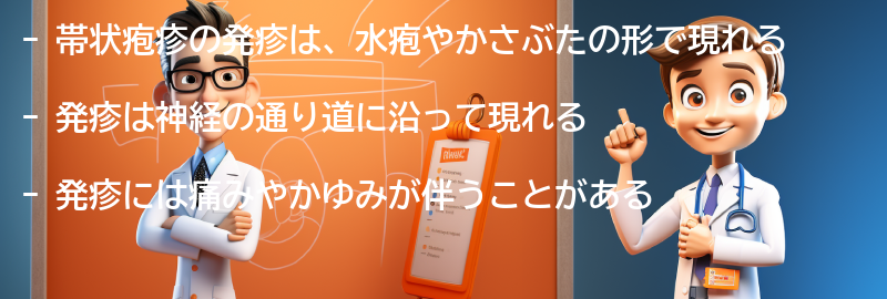 帯状疱疹の発疹の特徴と症状の要点まとめ