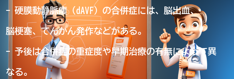 硬膜動静脈瘻（dAVF）の合併症と予後について知っておくべきことの要点まとめ