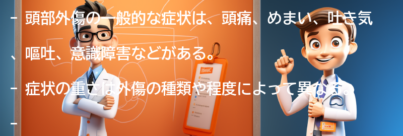 頭部外傷の一般的な症状とは？の要点まとめ