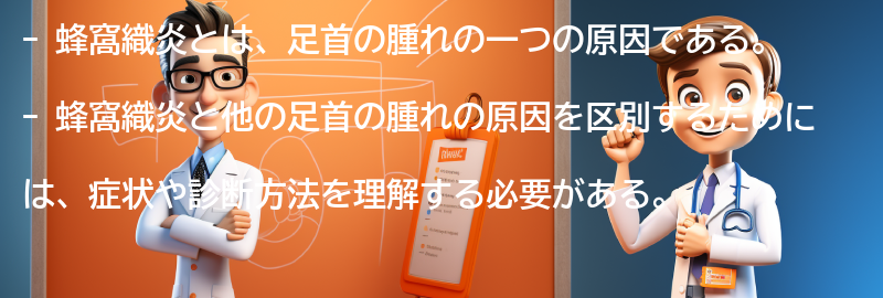 足首の腫れの他の可能性と区別する方法の要点まとめ