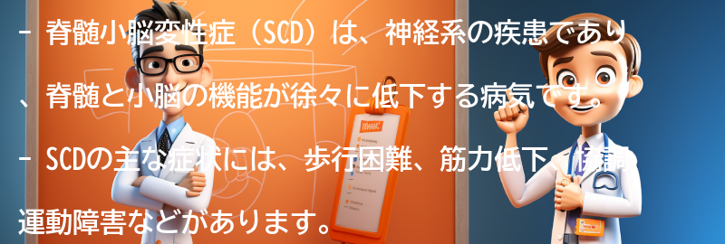 脊髄小脳変性症（SCD）とは何ですか？の要点まとめ