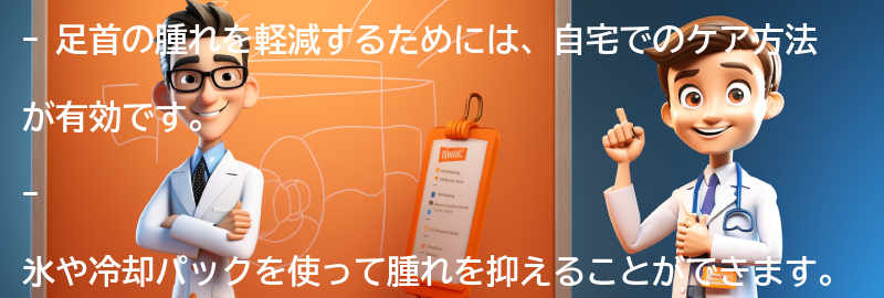 足首の腫れを軽減するための自宅でのケア方法の要点まとめ