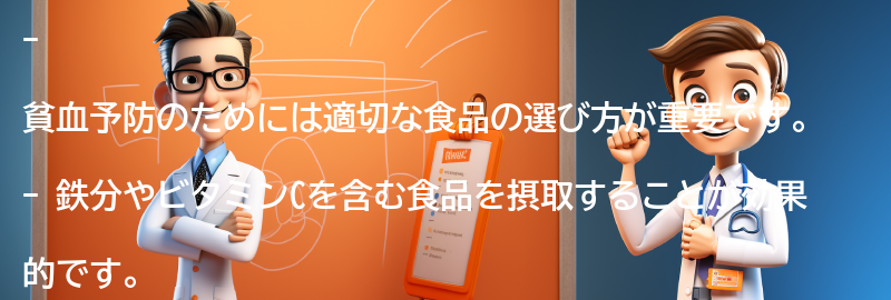 貧血予防のための適切な食品の選び方の要点まとめ