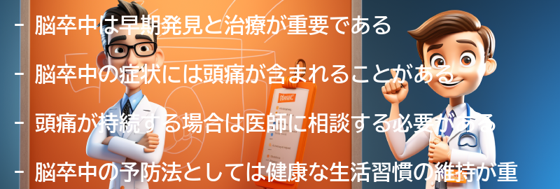 脳卒中の早期発見と治療の重要性の要点まとめ