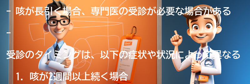 咳が長引く場合の専門医の受診のタイミングの要点まとめ