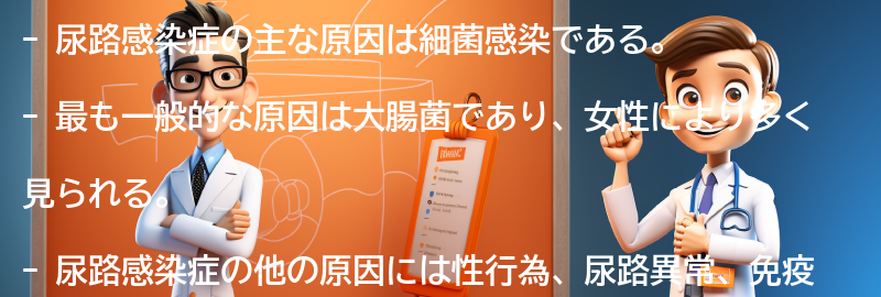 尿路感染症の主な原因は何ですか？の要点まとめ