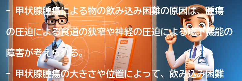 甲状腺腫瘍による物の飲み込み困難の原因の要点まとめ