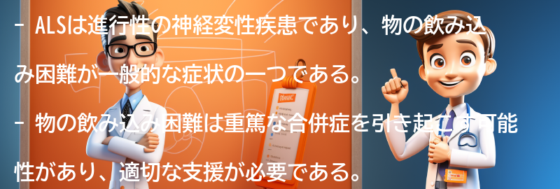 筋萎縮性側索硬化症（ALS）患者への支援の重要性の要点まとめ