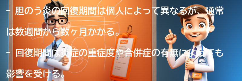 胆のう炎の回復期間はどのくらいですか？の要点まとめ