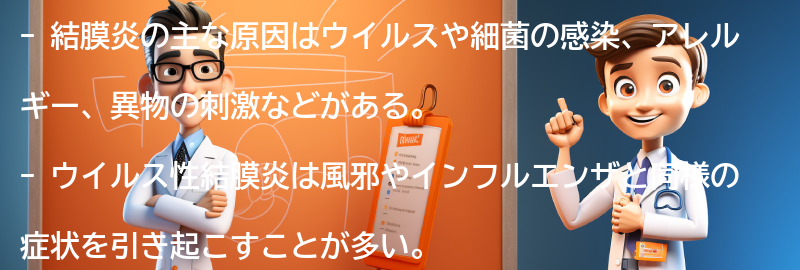 結膜炎の主な原因とは？の要点まとめ