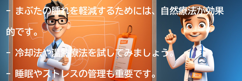 まぶたの腫れを軽減するための自然療法の要点まとめ