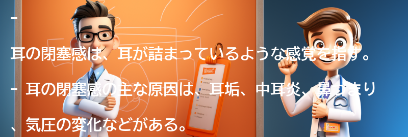 耳の閉塞感とは何ですか？の要点まとめ