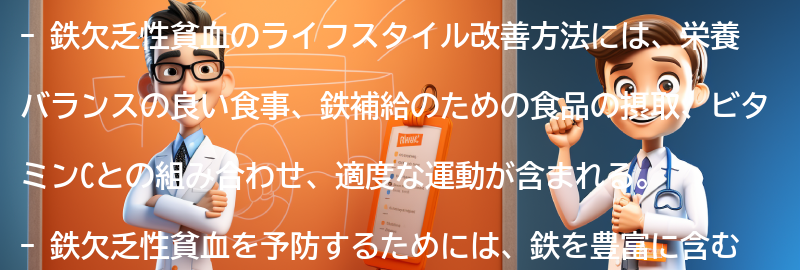 鉄欠乏性貧血を克服するためのライフスタイルの改善方法の要点まとめ