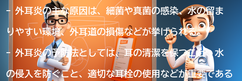 外耳炎の主な原因とは？の要点まとめ