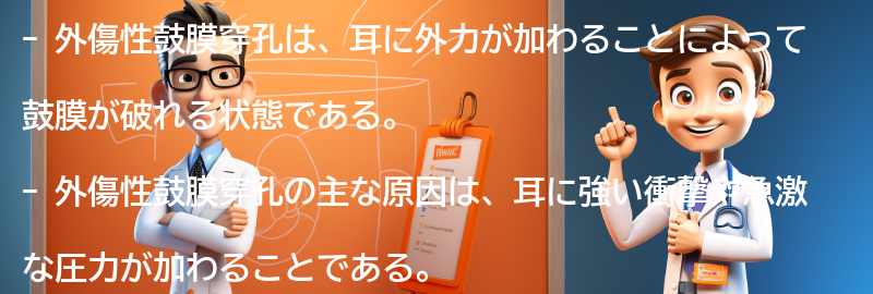 外傷性鼓膜穿孔の注意点と生活への影響の要点まとめ