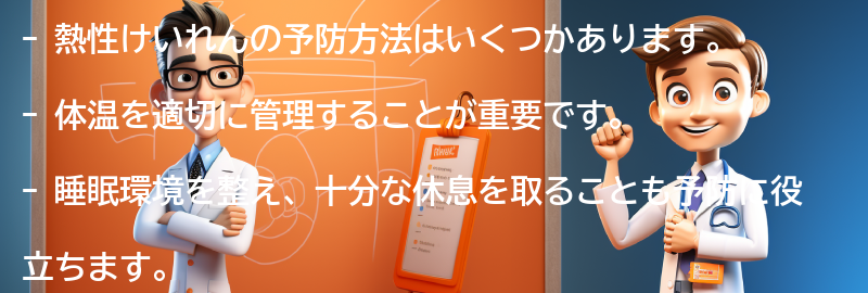 熱性けいれんの予防方法はありますか？の要点まとめ