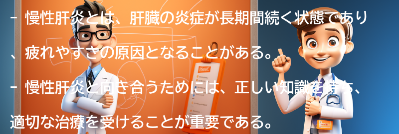 慢性肝炎と向き合うための心構えの要点まとめ