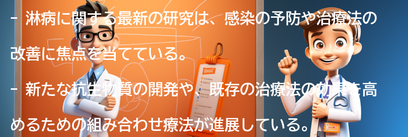 淋病に関する最新の研究と治療法の進展の要点まとめ