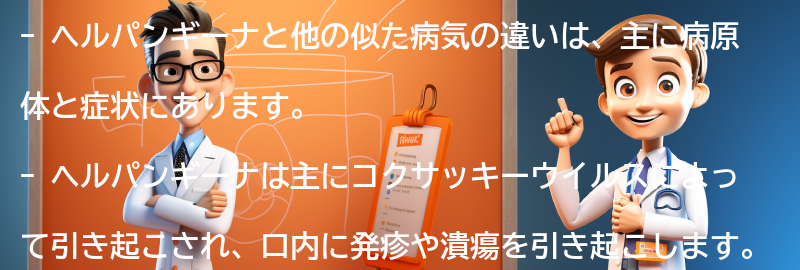 ヘルパンギーナと他の似た病気の違いは何ですか？の要点まとめ