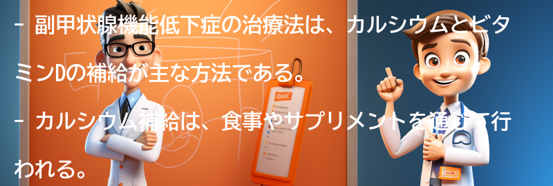 副甲状腺機能低下症の治療法とは？の要点まとめ