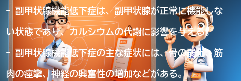 副甲状腺機能低下症の生活への影響とは？の要点まとめ