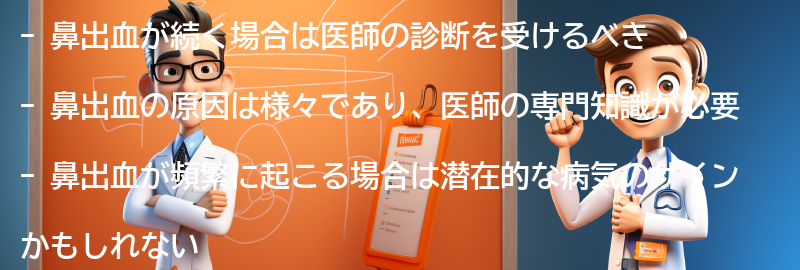 鼻出血が続く場合には医師の診断を受けるべきか？の要点まとめ