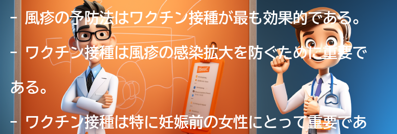 風疹の予防法とワクチン接種の重要性の要点まとめ