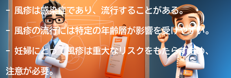 風疹の流行と注意すべきポイントの要点まとめ