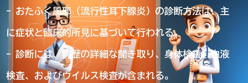 おたふく風邪の診断方法の要点まとめ